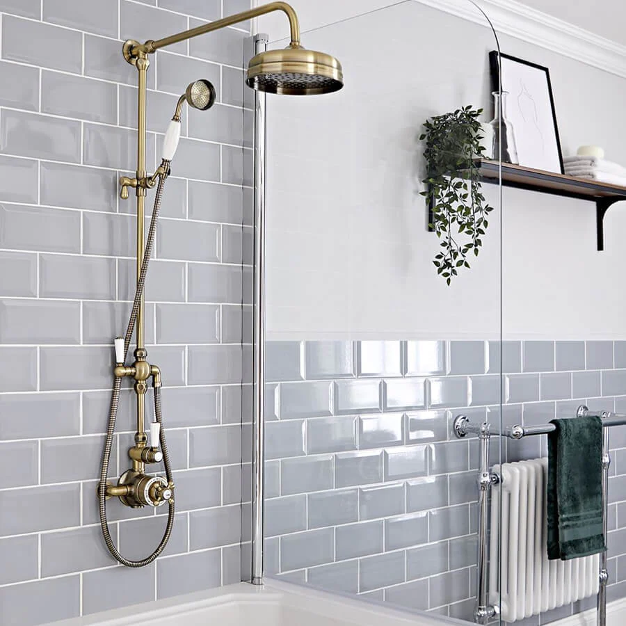 Brushed Gold Traditional Shower - Douche - Brushed Gold Traditional Shower