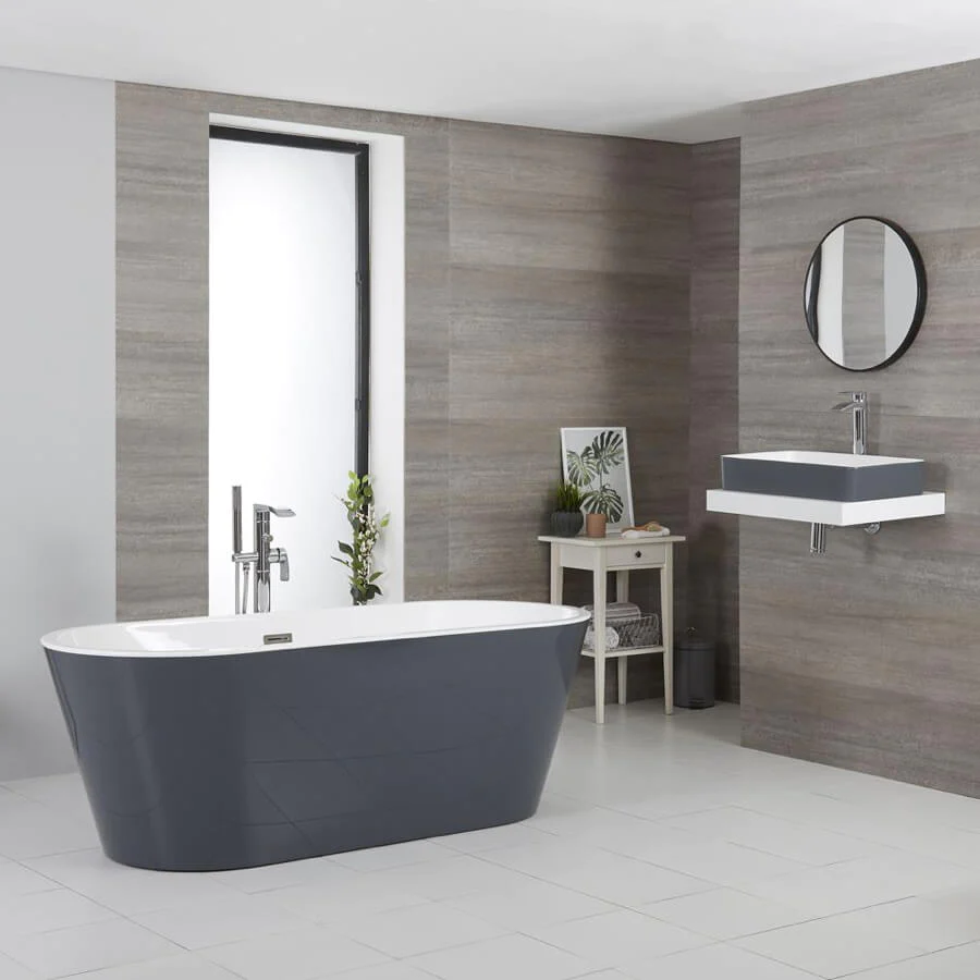 Stone Grey Oval Bath - Product 6 - Stone Grey Oval Bath